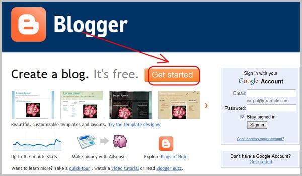 Hướng dẫn tạo blog chuyên nghiệp với blogger miễn phí